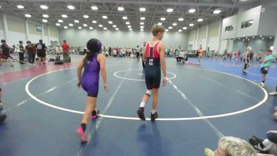 90 lbs Rr Rnd 1 - Billy Smith, All American Wrestling Club Blue - EL vs Cataleya Erazo, Yorktown Wrestling Club - EL