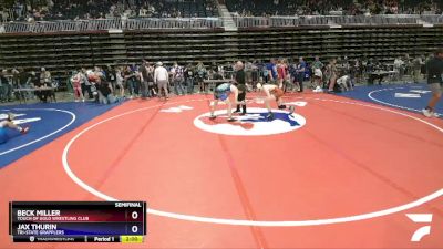 130 lbs Semifinal - Beck Miller, Touch Of Gold Wrestling Club vs Jax Thurin, Tri-State Grapplers