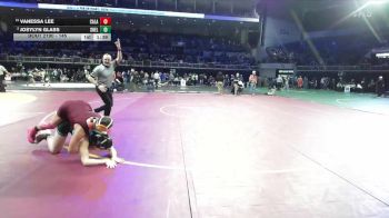 145 lbs Champ. Round 2 - Vanessa Lee, Calaveras vs Josylyn Glass, Sheldon