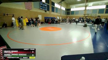 110lbs Cons. Round 8 - Grayce Mendez, Othello (Girls) vs Marina Jimenez-Gonzalez, Kelso (Girls)