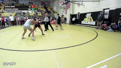 138 lbs Quarterfinal - Nahla Nero, Har-Ber High School vs Zi'andra Givens, Union Girls JH