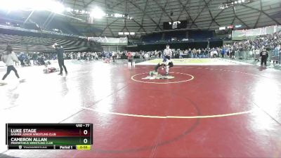 77 lbs Champ. Round 2 - Luke Stage, Rainier Junior Wrestling Club vs Cameron Allan, Prometheus Wrestling Club