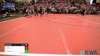 70 lbs Quarterfinal - Collin Ake, Wolfpak Wrestling vs Kyzer Falcon, Division Bell Wrestling