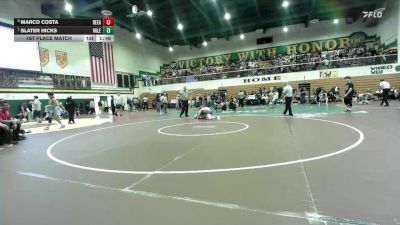 132 lbs 1st Place Match - Slater Hicks, Valencia/Valencia vs Marco Costa, Redlands East Valley