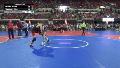 158 lbs 5th Place Match - Zachary Bell, Heights Wrestling Club vs Kayne Burke, Browning High School