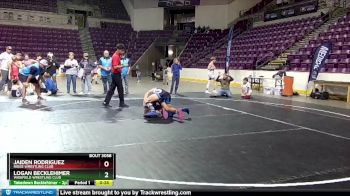 108-109 lbs Round 2 - Logan Becklehimer, Widefield Wrestling Club vs Jaiden Rodriguez, Ridge Wrestling Club