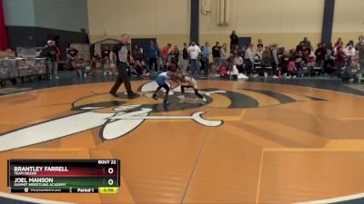 50 lbs Quarterfinal - Brantley Farrell, Team Nazar vs Joel Manson, Summit Wrestling Academy