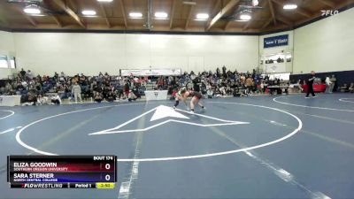 131 lbs Semifinal - Sara Sterner, North Central College vs Eliza Goodwin, Southern Oregon University