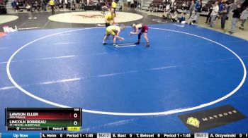 106 lbs Quarterfinal - Lincoln Robideau, St. Michael-Albertville vs Lawson Eller, New Prague