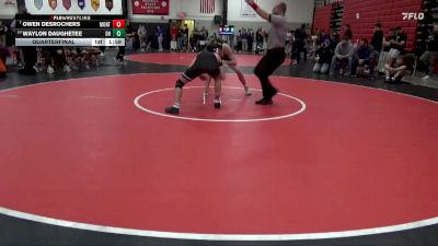 157 lbs Quarterfinal - Owen Desrochers, Montezuma vs Waylon Daughetee, Dubuque Hempstead