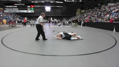 132 lbs Cons. Round 2 - Hayden Liles, Great Bend vs Dallas Owens, Tecumseh - Shawnee Heights HS