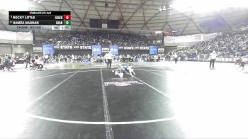 Boys 4A 113 lbs Champ. Round 1 - Hamza Nabhan, Issaquah vs Rocky Little, Gonzaga Prep