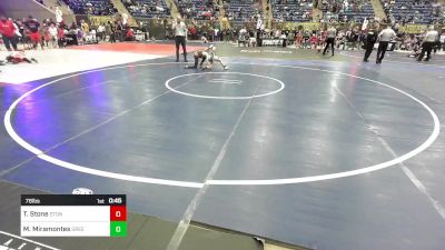 78 lbs Semifinal - Teddy Stone, Stone Wrestling vs Miles Miramontes, Greeley Metro