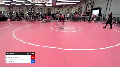 152 lbs Consi Of 8 #2 - Alfredo Bermudez, Nj vs Ethan Yang, Ny