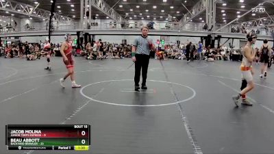 92 lbs Round 4 (8 Team) - Jacob Molina, Junior Terps Express vs Beau Abbott, Backyard Brawler