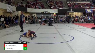 52 lbs Champ. Round 2 - Kepler Campbell, Kalispell Wrestling Club vs Bodie Stanley, Buzzsaw