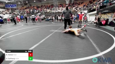 66 lbs Final - Bryer Votaw, Madill Takedown vs Gunnar Coltharp, Harrah Little League Wrestling