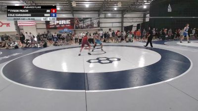 70 kg Champ. Rd Of 128 - Tyson Peach, Jackrabbit Wrestling Club vs Cole Karasinski, West Michigan Wrestling Club