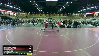 190 lbs Cons. Round 4 - Josh Lange, Mt. Pisgah Christian School vs Simon Palatchi, Woodward Academy