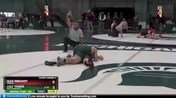 165 lbs Champ. Round 2 - Colt Yinger, Ohio University vs Alex Isbrandt, Findlay