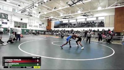 120 lbs Cons. Round 2 - Kai Randolph, Mira Costa vs London Towles, Little Rock