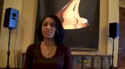 Queen Harrison before the 2010 Bowerman Awards