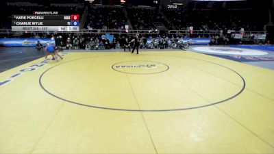 107 lbs 1st Place Match - Charlie Wylie, Port Jervis vs Katie Porcelli, Rocky Point