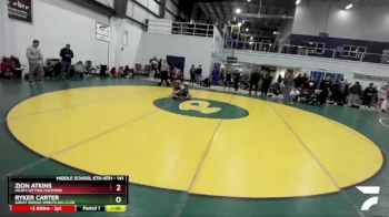 141 lbs Cons. Round 3 - Ryker Carter, Great Bridge Wrestling Club vs Zion Atkins, Heavy Hitting Hammers