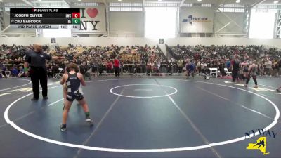 66 lbs 3rd Place Match - Joseph Oliver, LeRoy Wrestling Club vs Cru Babcock, Brawler Elite