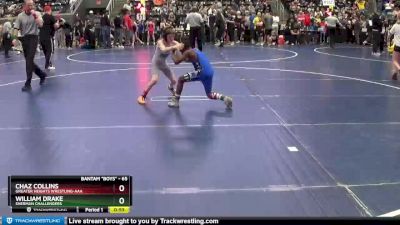 65 lbs Quarterfinal - Chaz Collins, Greater Heights Wrestling-AAA vs William Drake, Sherman Challengers