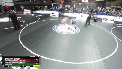 113 lbs Cons. Round 3 - Vrezh Harutyunyan, California vs Zachary Bondy, North Natomas Wrestling Club