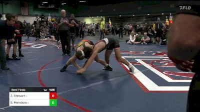 132 lbs Semifinal - Zach Stewart, IL vs Seth Mendoza, IL