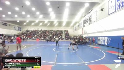 138 lbs Cons. Round 2 - Nathan Rangel, Santa Ana Valley vs Wesley Rappelhofer, Portola High School Wrestling