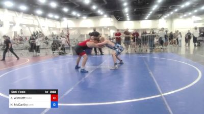190 lbs Semifinal - Zander Winslett, Parker Invictus WC vs Nolan McCarthy, Grindhouse WC