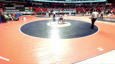 2A 126 lbs Cons. Round 1 - Lucas Forsythe, New Lenox (Providence Catholic) vs Talin Baker, Champaign (Central)