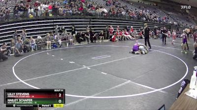 101 lbs Semis & 1st Wrestleback (8 Team) - Hailey Schafer, South Dakota Lightning vs Lilly Stevens, Minnesota Storm Red