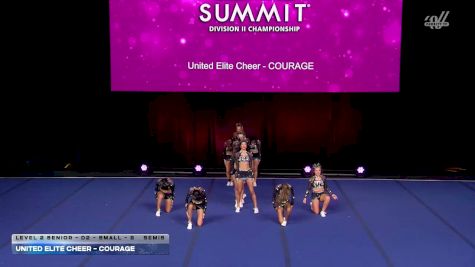 United Elite Cheer - COURAGE [2026 L2 Senior - D2 - Small - B Semis] 2026 The D2 Summit
