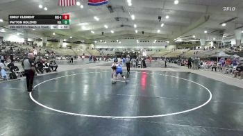 114 lbs 2nd Wrestleback (8 Team) - Emily Clement, Bartlett High School Girls vs Payton Holzhei, Blackman High School Girls