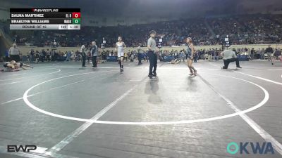 91 lbs Round Of 16 - Braelynn Williams, Wagoner Takedown Club vs Salma Martinez, El Reno Wrestling Club