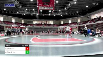 190 lbs Rr Rnd 1 - Brook West, Comanche High School Girls vs Jayden Church, Skiatook