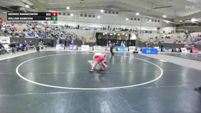 144 lbs Placement (4 Team) - George Emendorfer, Baylor School vs William Hamilton, McCallie School