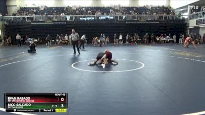 125 lbs Champ. Round 2 - Evan Rabago, Mt. San Antonio College vs Nico Salcado, Delta College