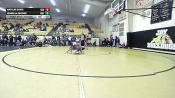 170 lbs Round Of 16 - Natalie Davis, Glenpool Girls HS vs Izabella Moore, Bentonville Girls