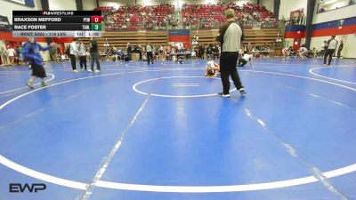 119 lbs Semifinal - Braxson Mefford, Pryor Tigers Wrestling vs Race Foster, Tahlequah