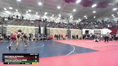 190 lbs Cons. Round 4 - Tristan Castillo-Uribe, Southport Wrestling Club vs Mattheus Wynalda, Bloomington North