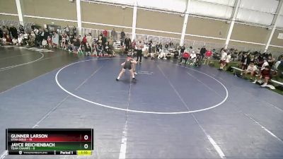 87 lbs Champ Round 1 (16 Team) - Gunner Larson, Utah Gold vs Jayce Reichenbach, Team Champs