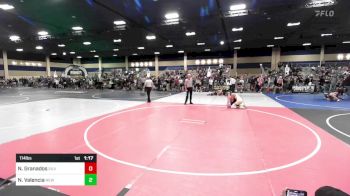 114 lbs Quarterfinal - Noah Granados, Silverback WC vs Nickolas Valencia, New Mexico