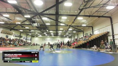 125 lbs Cons. Round 3 - Nicholas Nguyen, Huntingdon College vs Nasir Christion, Manchester