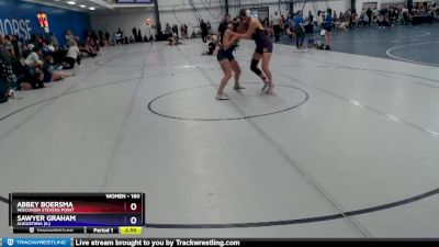 160 lbs Cons. Round 4 - Abbey Boersma, Wisconsin Stevens Point vs Sawyer Graham, Augustana (IL)