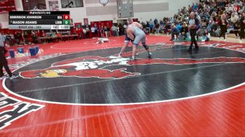 285 lbs Semifinal - Emerson Johnson, New Ulm Area vs Mason Adams, Lake Crystal Wellcome Memorial Area